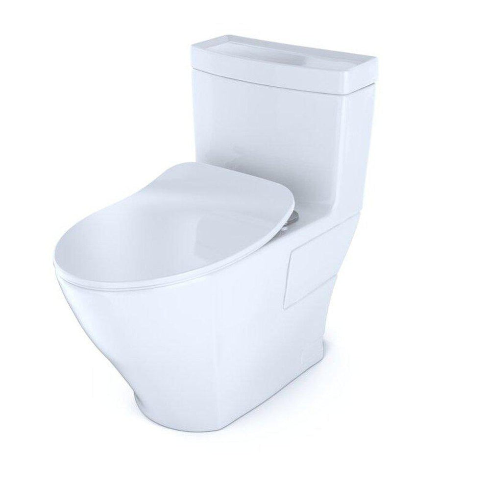 TOTO Aimes Cotton White 1.28 GPF Elongated One-Piece Toilet With Slim Seat & Washlet+ Connection