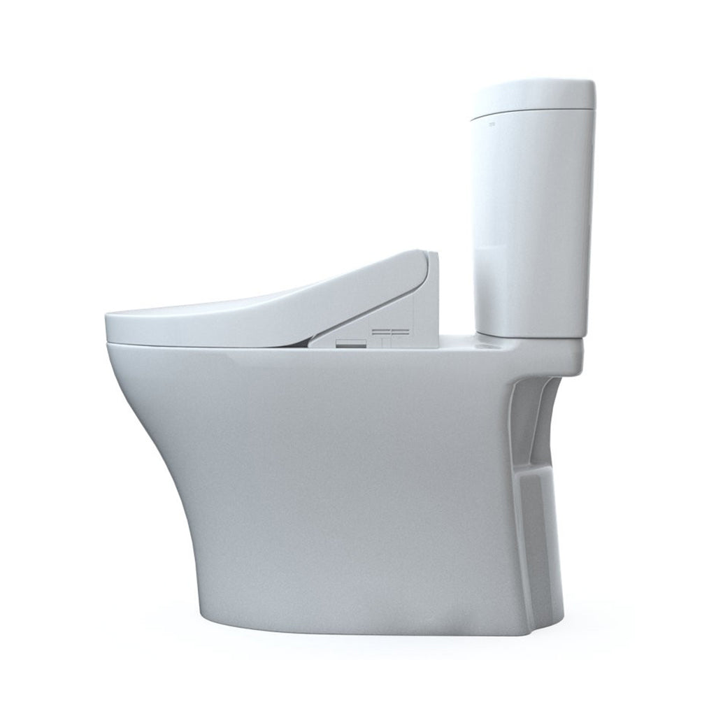 TOTO Aquia IV Arc - Washlet+ C5 Complete Dual Flush Two Piece Toilet - Floor Mount - 19" MW4483084CEMFGN#01 Vitreous China/Cotton