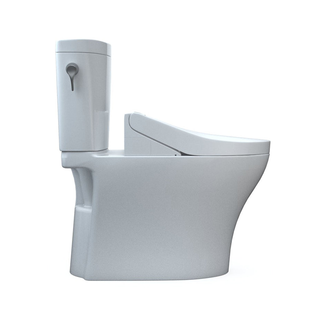 TOTO Aquia IV Arc - Washlet+ C5 Complete Dual Flush Two Piece Toilet - Floor Mount - 19" MW4483084CEMFGN#01 Vitreous China/Cotton