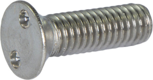 M6-1.00 x 12 Tamper Resistant Drilled Spanner Flat Head Machine Screw 18-8 Stainless Steel - Metric (#14)