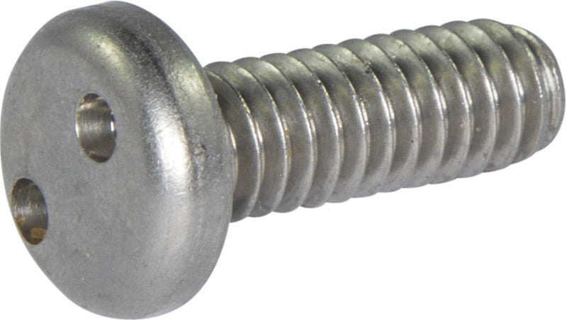 10-24 x 1 1/4 Tamper Resistant Drilled Spanner Pan Head Machine Screw 18-8 Stainless Steel