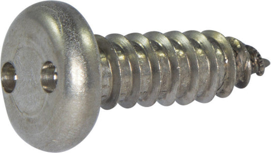 10 x 1 1/2 Tamper Resistant Drilled Spanner Pan Head Sheet Metal Screw 18-8 Stainless Steel