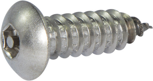 8 x 3/8 Tamper Resistant Hex Button Head Socket Sheet Metal Screw 18-8 Stainless Steel (5/32)