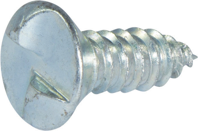 10 x 2 1/2 Tamper Resistant One Way Oval Sheet Metal Screw Zinc