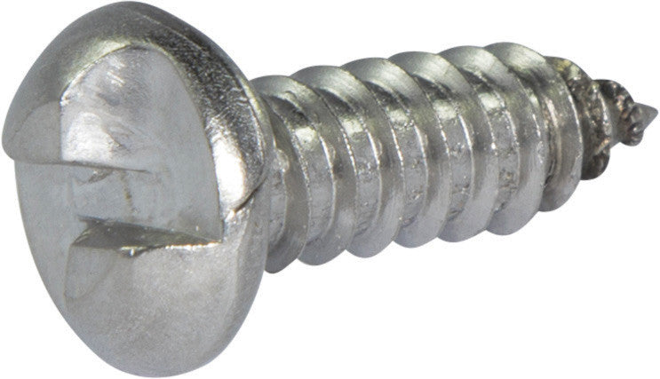 10 x 1 1/2 Tamper Resistant One Way Round Head Sheet Metal Screw 18-8 Stainless Steel