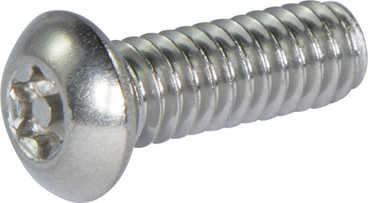 M6-1.00 x 60 Tamper Resistant Torx Button Head Machine Screw 18-8 Stainless Steel - Metric (T-27)