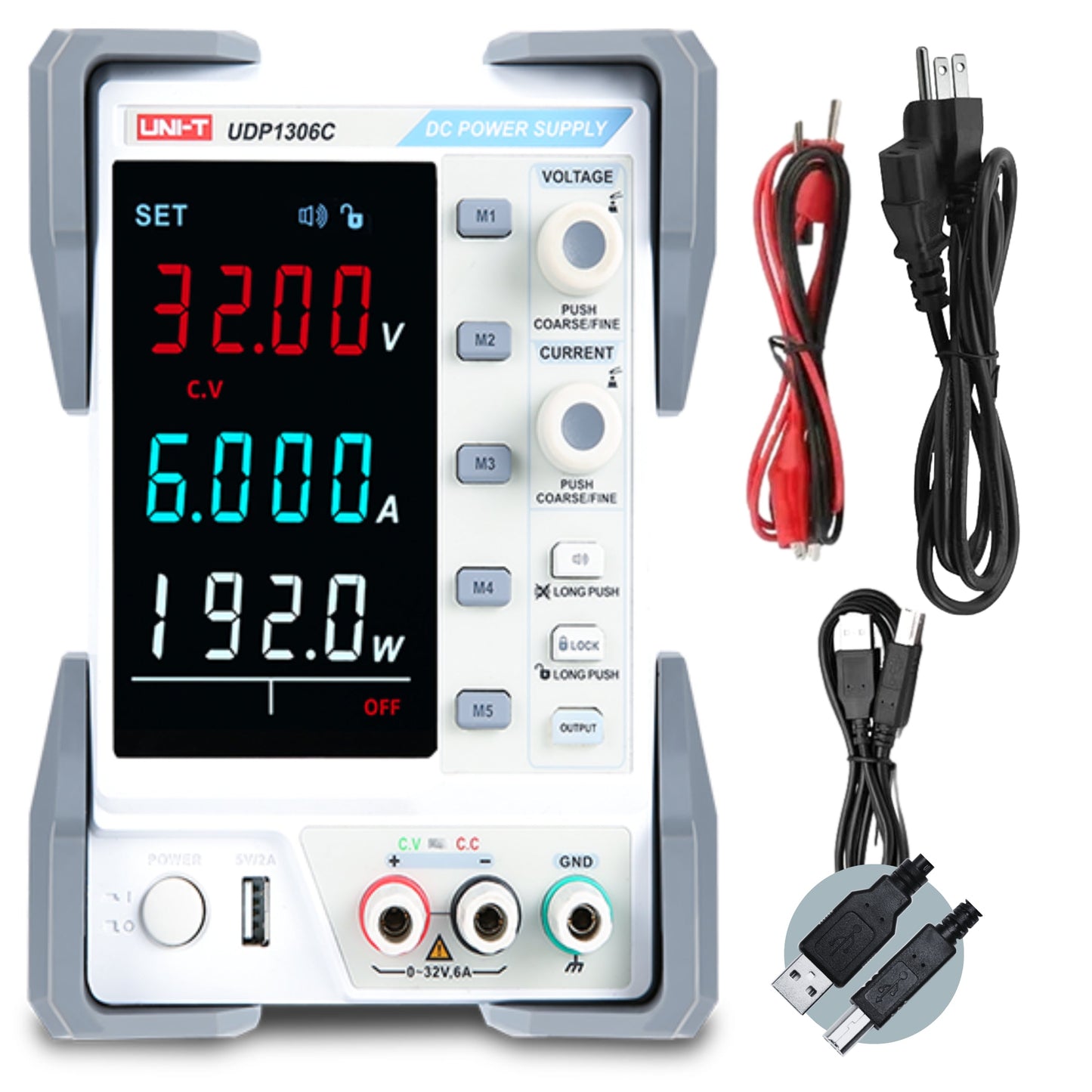 UDP1306C 1Ch 192W 32V/6A Programmable Linear DC Power Supply