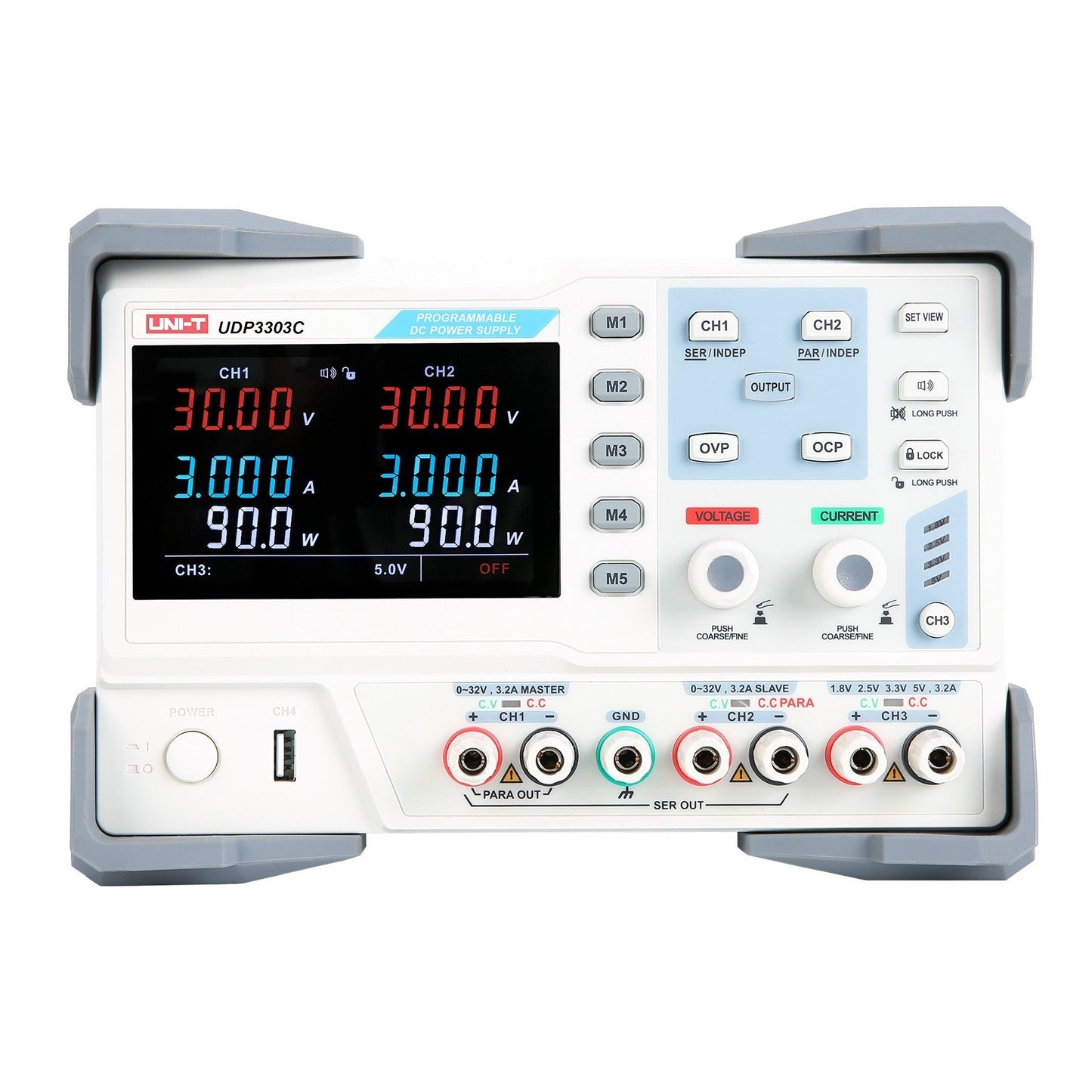 UDP3303C 3Ch 195W 30V/3A Programmable Linear DC Power Supply