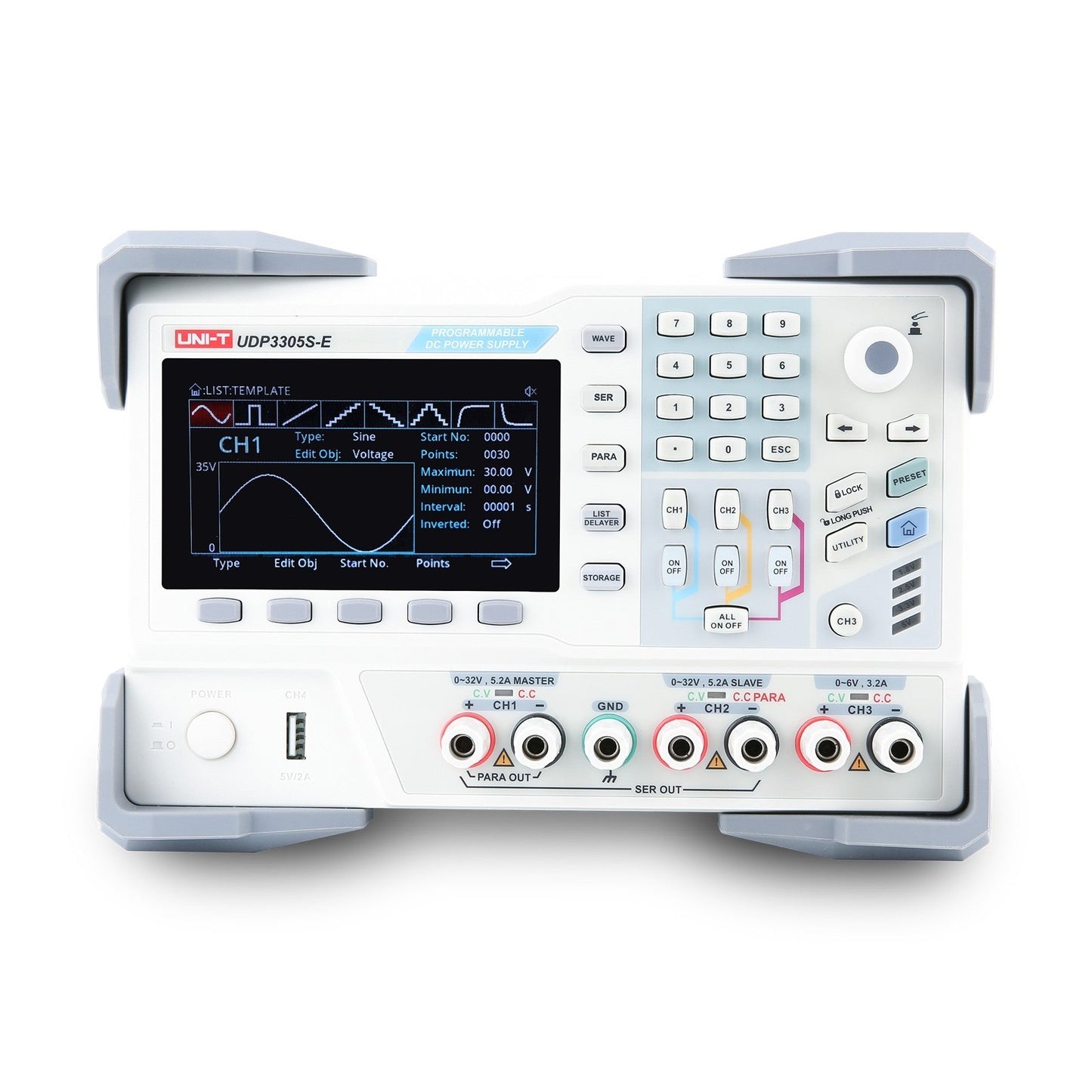 UDP3305S-E 4Ch 328W 30V/5A Programmable Linear DC Power Supply, EDU