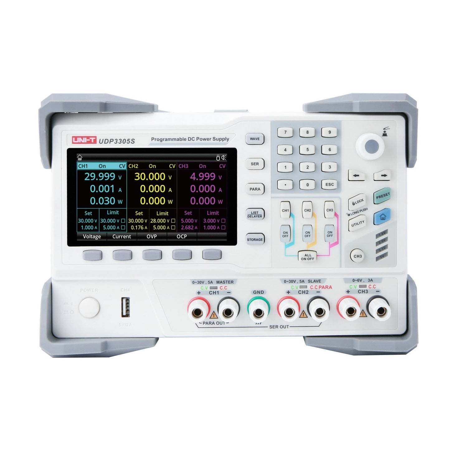 UDP3305S 4Ch 328W 30V/5A Programmable Linear DC Power Supply