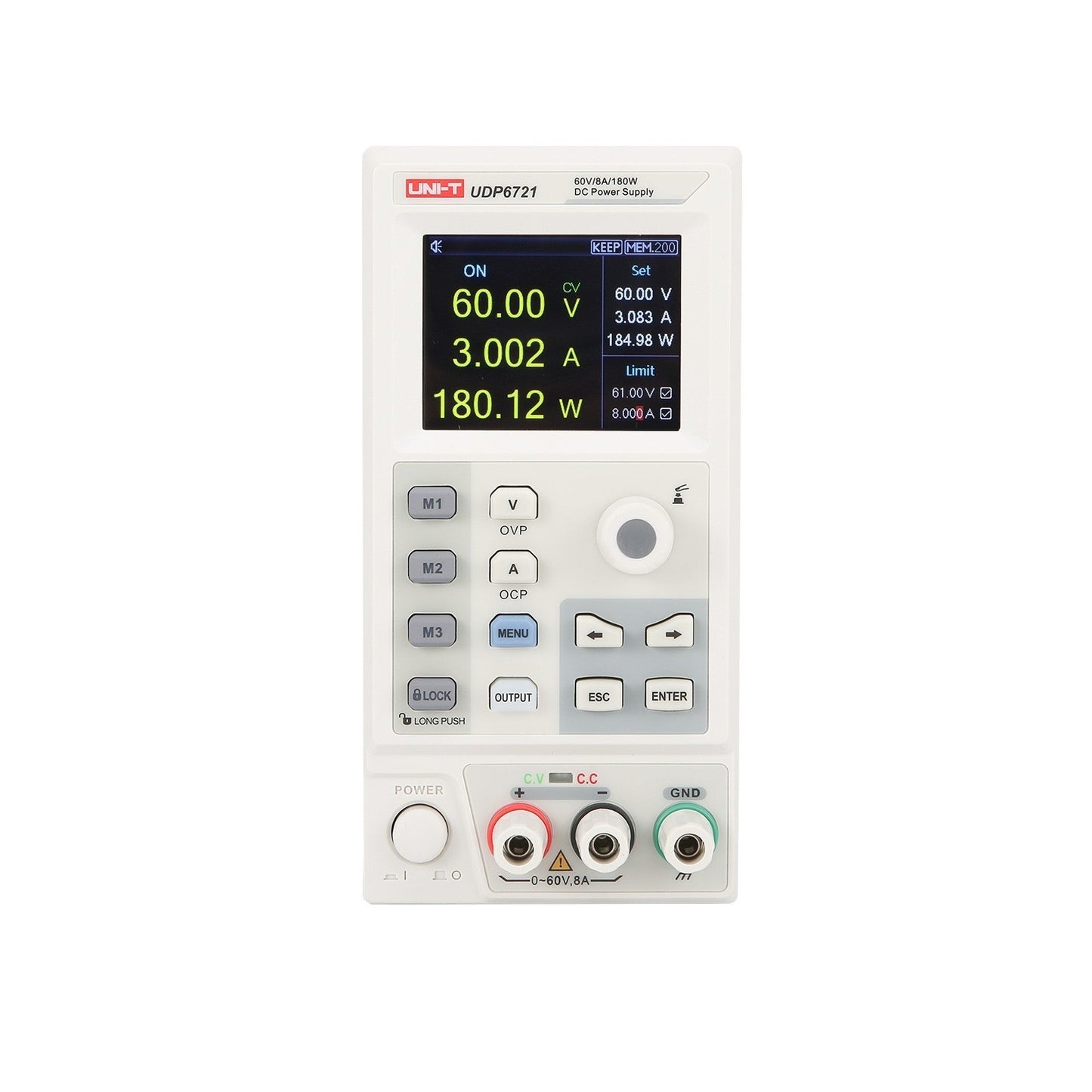 UDP6721 180W 60V/8A Programmable DC Switching Power Supply