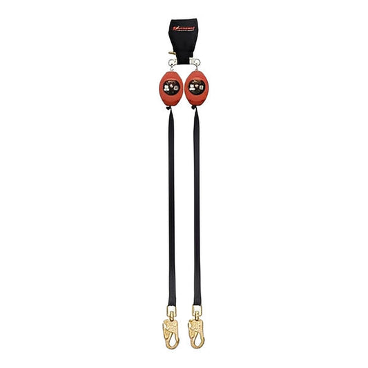 Brute Backer Self Retracting Lifeline - Leading Edge - Tie Back Webbing - Steel Snap Hook - 8.5ft