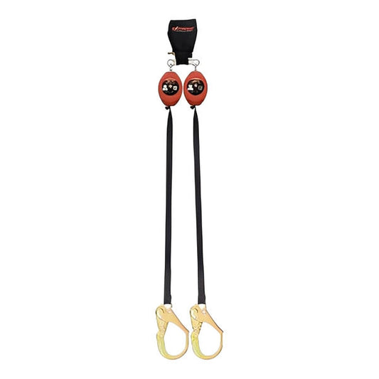 Brute Backer Self Retracting Lifeline - Leading Edge - Tie Back Webbing - Steel Rebar Hook - 8.5ft