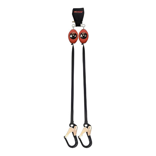 Brute Backer Self Retracting Lifeline - Leading Edge - Tie Back Webbing - Aluminum Rebar Hook - 8.5ft