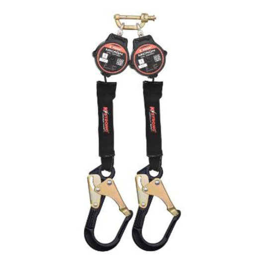 Micron Arc Flash Self Retracting Lifeline - Aluminum Rebar Hook - 6ft