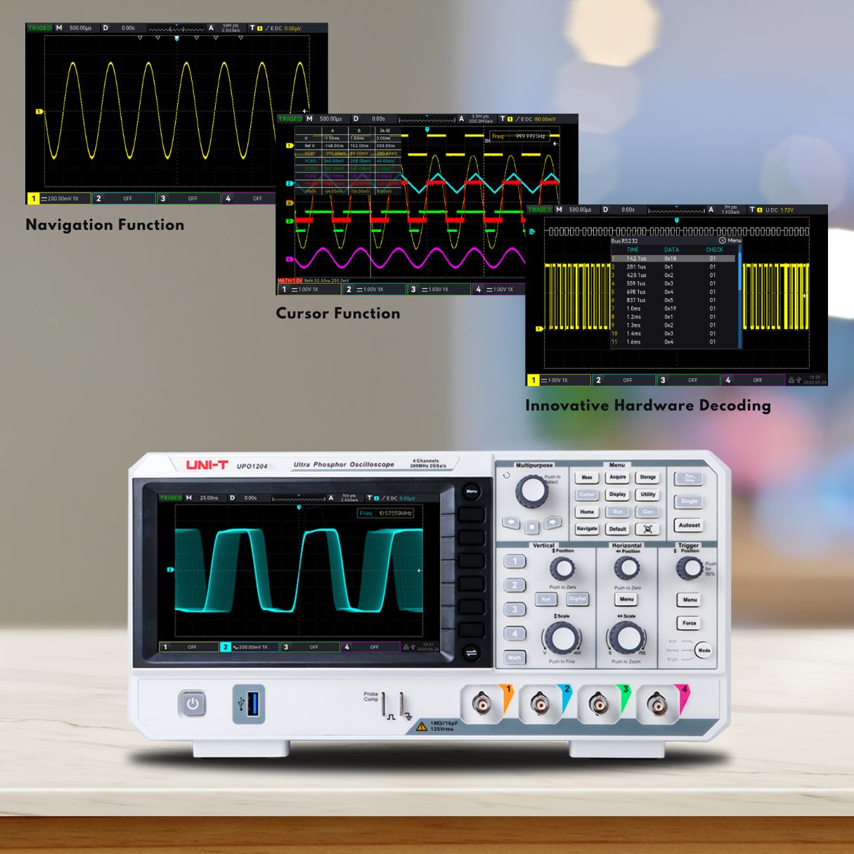 UPO1054 50 MHz 4Ch Digital Storage Oscilloscope