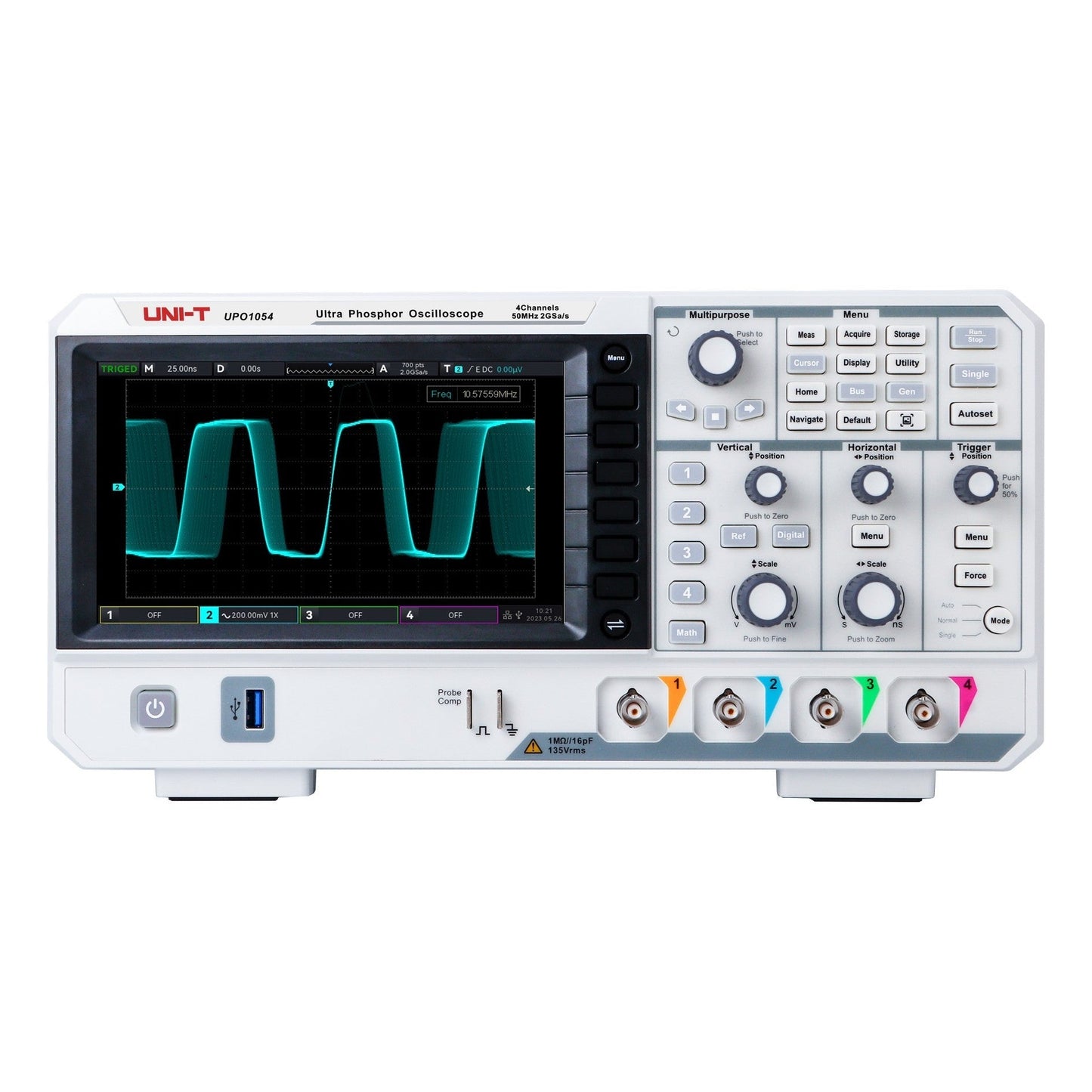 UPO1054 50 MHz 4Ch Digital Storage Oscilloscope