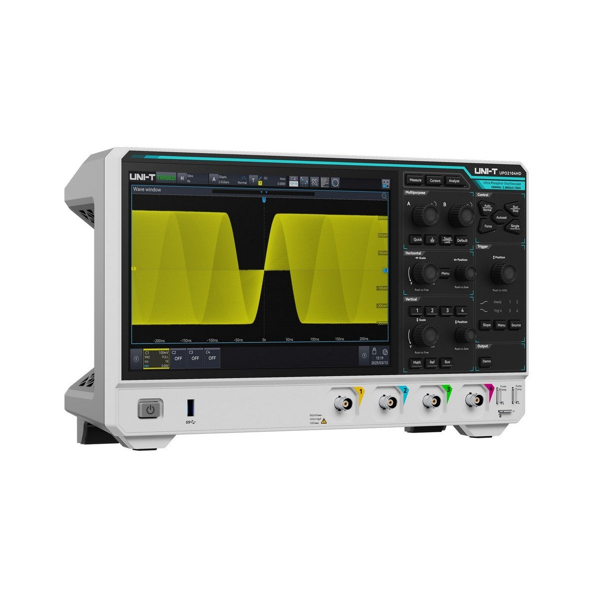 UPO2104HD 100 MHz 4Ch 12-Bit High-Resolution Oscilloscope