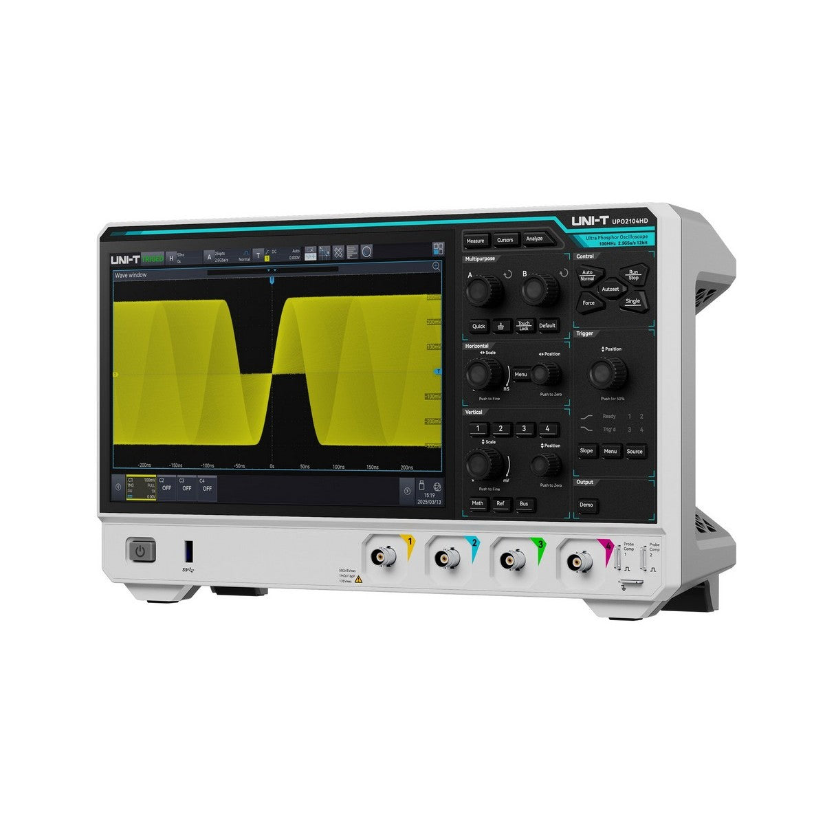 UPO2104HD 100 MHz 4Ch 12-Bit High-Resolution Oscilloscope