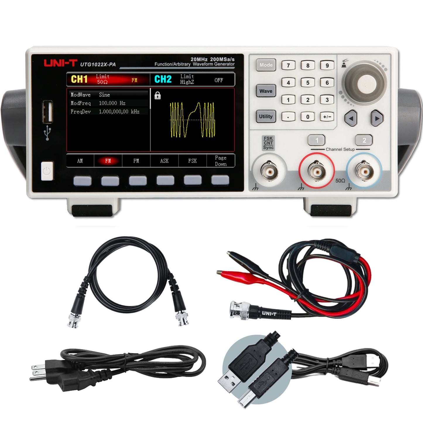 UTG1022X-PA 20 MHz 2Ch Arbitrary Waveform Generator with 4W PA
