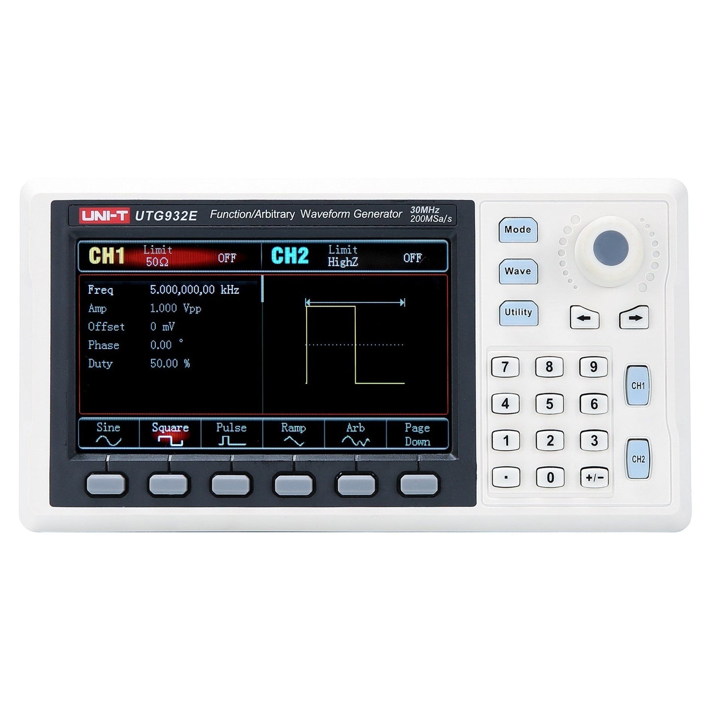 UTG932E 30 MHz 2Ch Classic-Series Arbitrary Waveform Generator