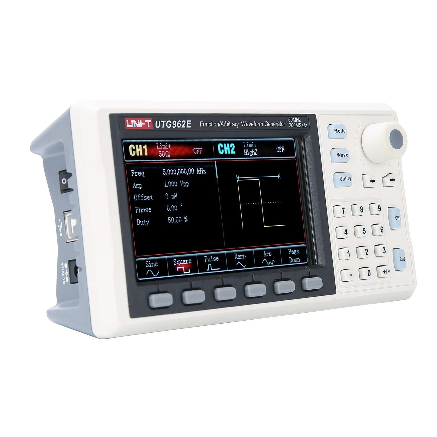 UTG962E 60 MHz 2Ch Classic-Series Arbitrary Waveform Generator