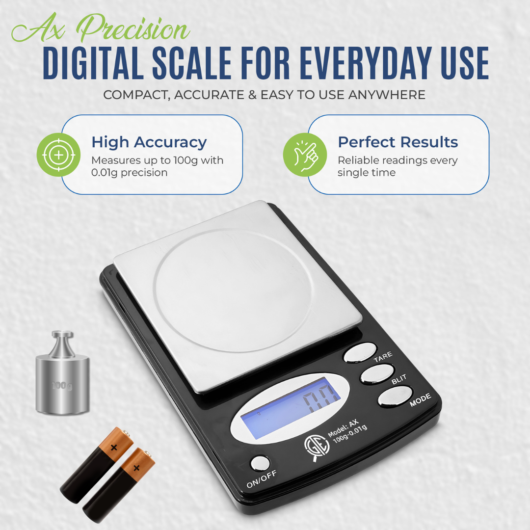 GTE 100AX Digital Jewelry Scale – 100g x 0.01g Precision, 6 Weighing Modes
