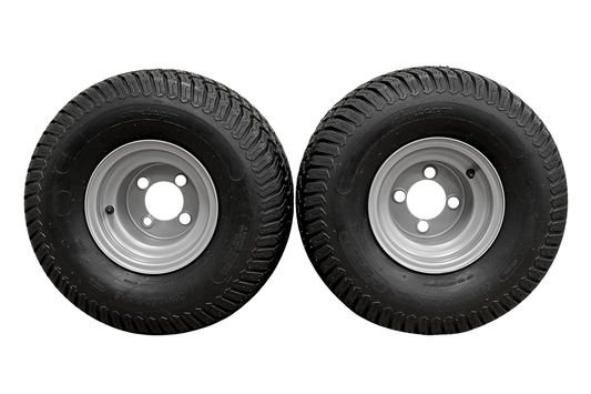 20x10.00-8  4 Ply Turf Tires with 8x7 Wheels  Lawn & Garden Mower and Golf Cart (Set of 2)