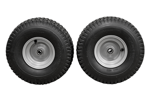 Antego Tire & Wheel (Set of 2) 15x6.00-6 Tire and Wheel Assemblies, ATW-001, 4 Ply Turf Tires, .75" Precision Ball Bearings, Poulan/Husqvarna Mower Front Tires, and Honda Lawn Mower Tires 15x6.00-6