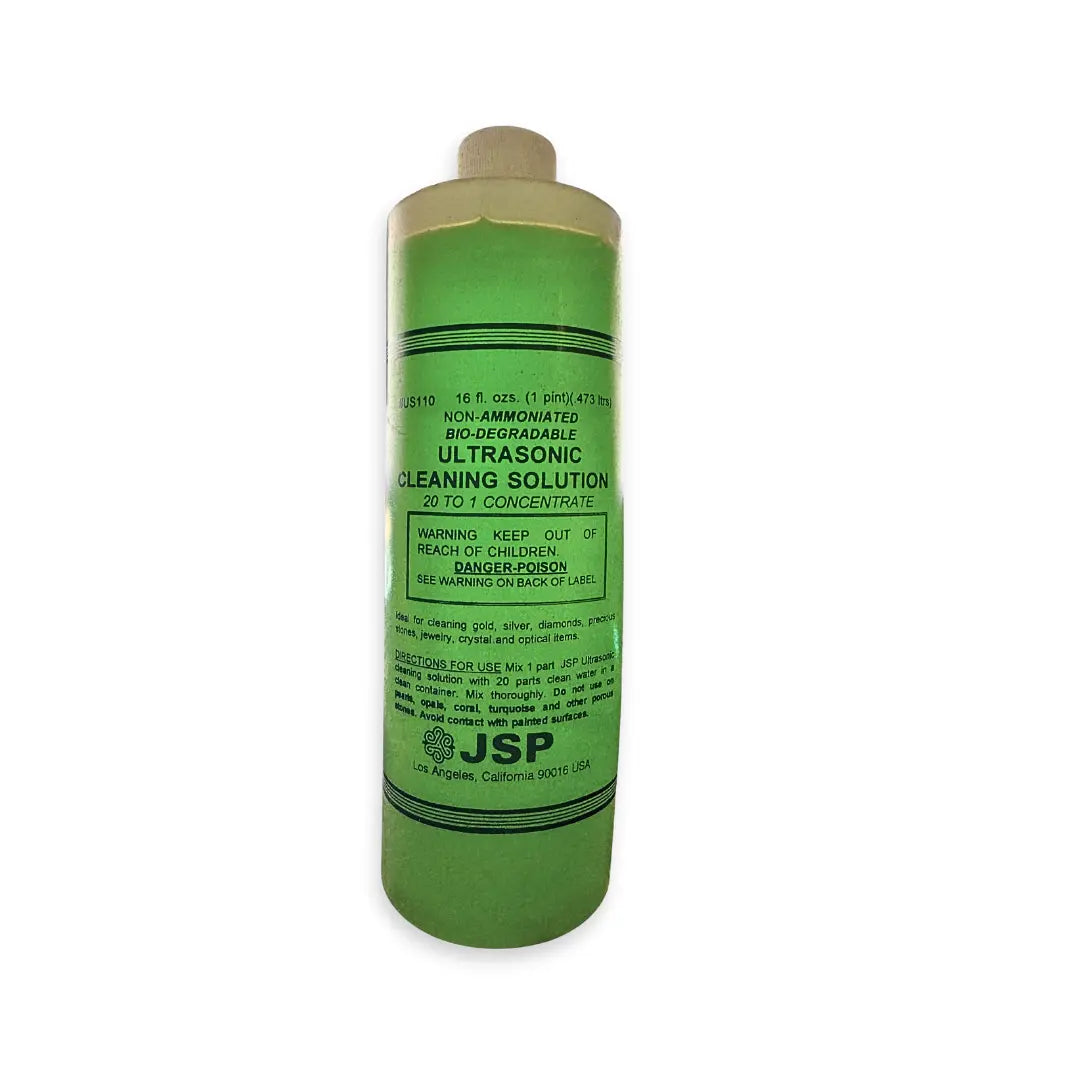 JSP Ultrasonic Cleaning Solution – 16 oz (Non-Ammoniated) | Jewelry & Precious Metal Cleaner