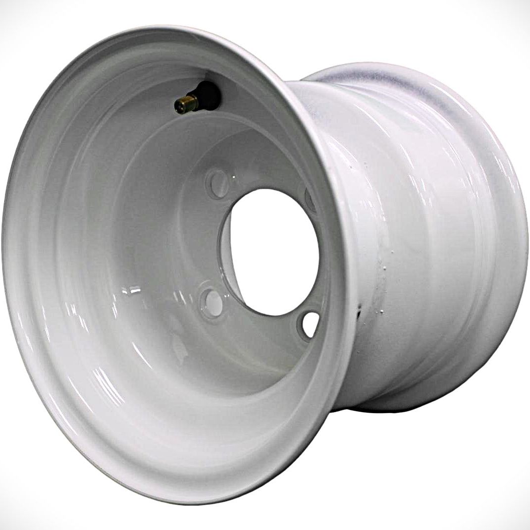 Antego 8x7 White Mower Wheels, Toro Exmark Geometry, 4-on-4, 2-Pack