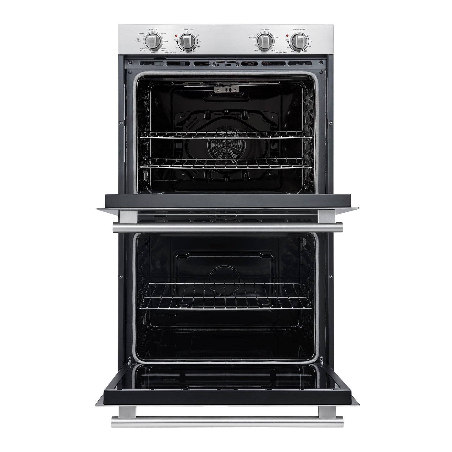 Forno Vomero 30-Inch Double Wall Oven, Stainless Steel, 10 cu.ft Total Capacity, 7100W Convection, Mechanical Controls, Self-Cleaning Function