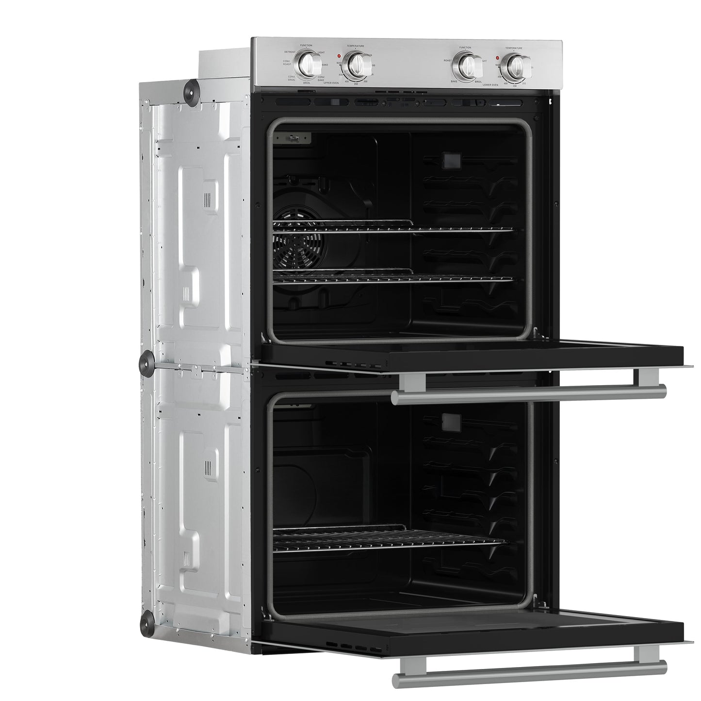 Forno Vomero 30-Inch Double Wall Oven, Stainless Steel, 10 cu.ft Total Capacity, 7100W Convection, Mechanical Controls, Self-Cleaning Function