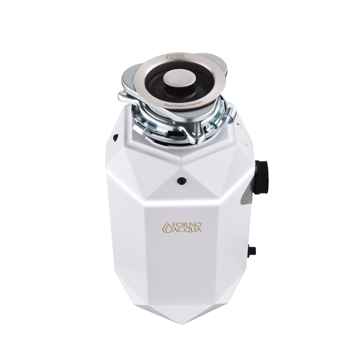 FORNO ACQUA BrightDIAMOND Moonstone 3/4HP Super Quiet Garbage Disposal Corded with Motion Sensor Cabinet Light & Pre-Wired Air Switch