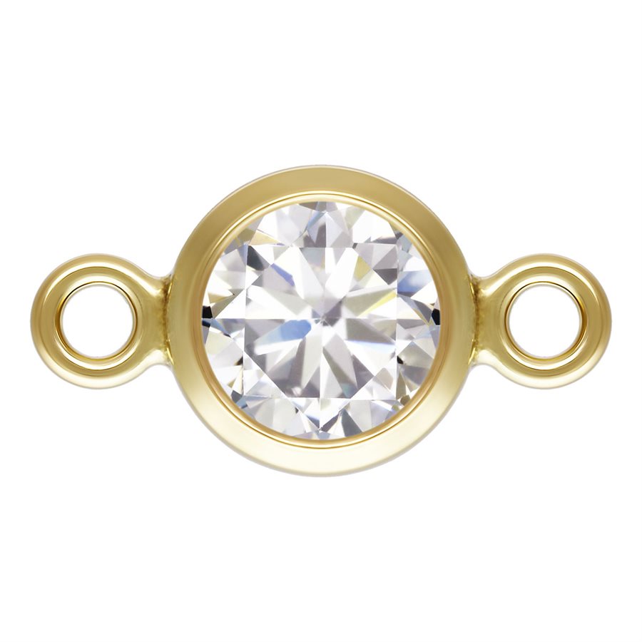 Birthstone Connectors, Gold Filled 14k, 4mm, For Permanent Jewelry