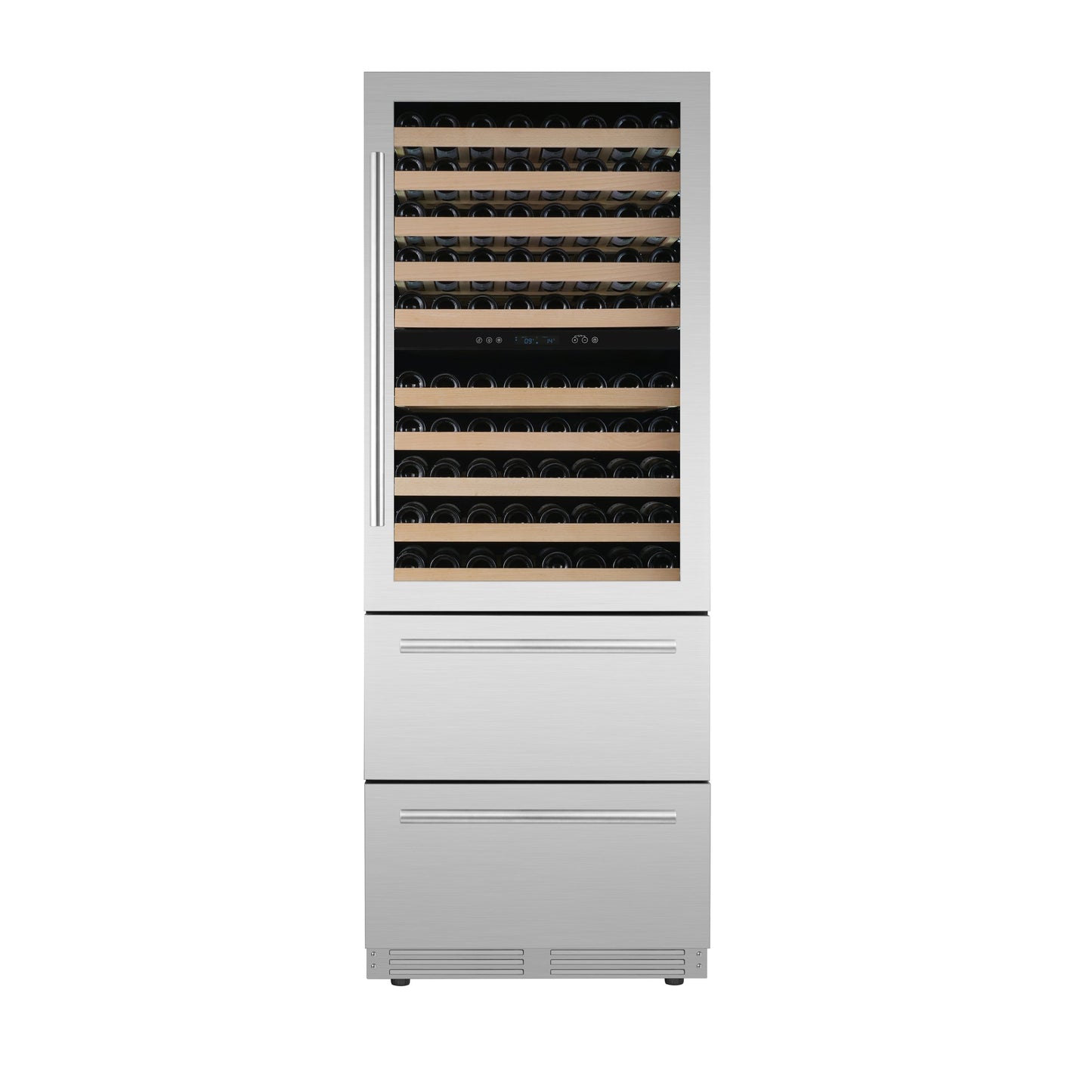 Forno Celano 30-Inch Triple Zone Wine and Beverage Cooler, 21.3 cu.ft, Stainless Steel