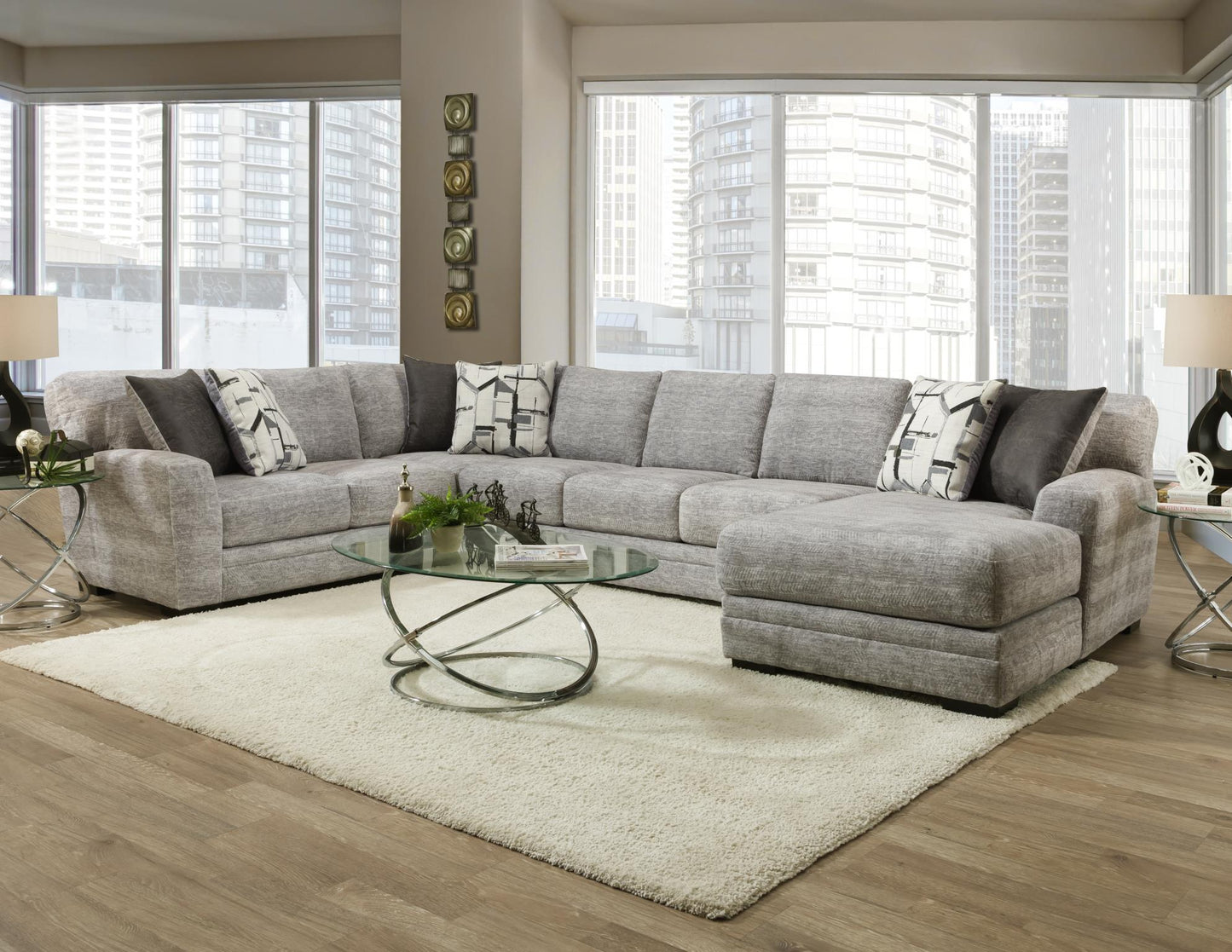Zaftig Dove Grey Sectional Collection - Dove Grey 969