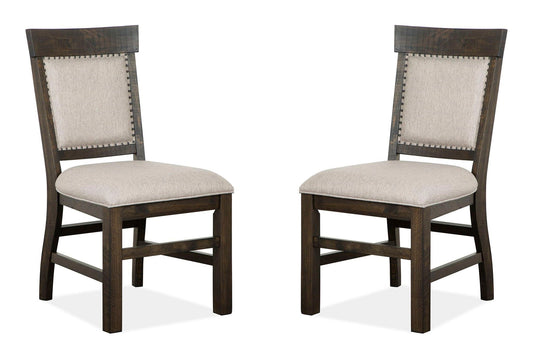 Bellamy - Dining Side Chair With Upholstered Seat & Back (Set of 2) - Peppercorn