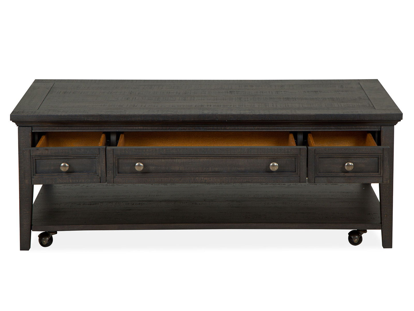 Westley Falls - Rectangular Cocktail Table With Casters - Graphite