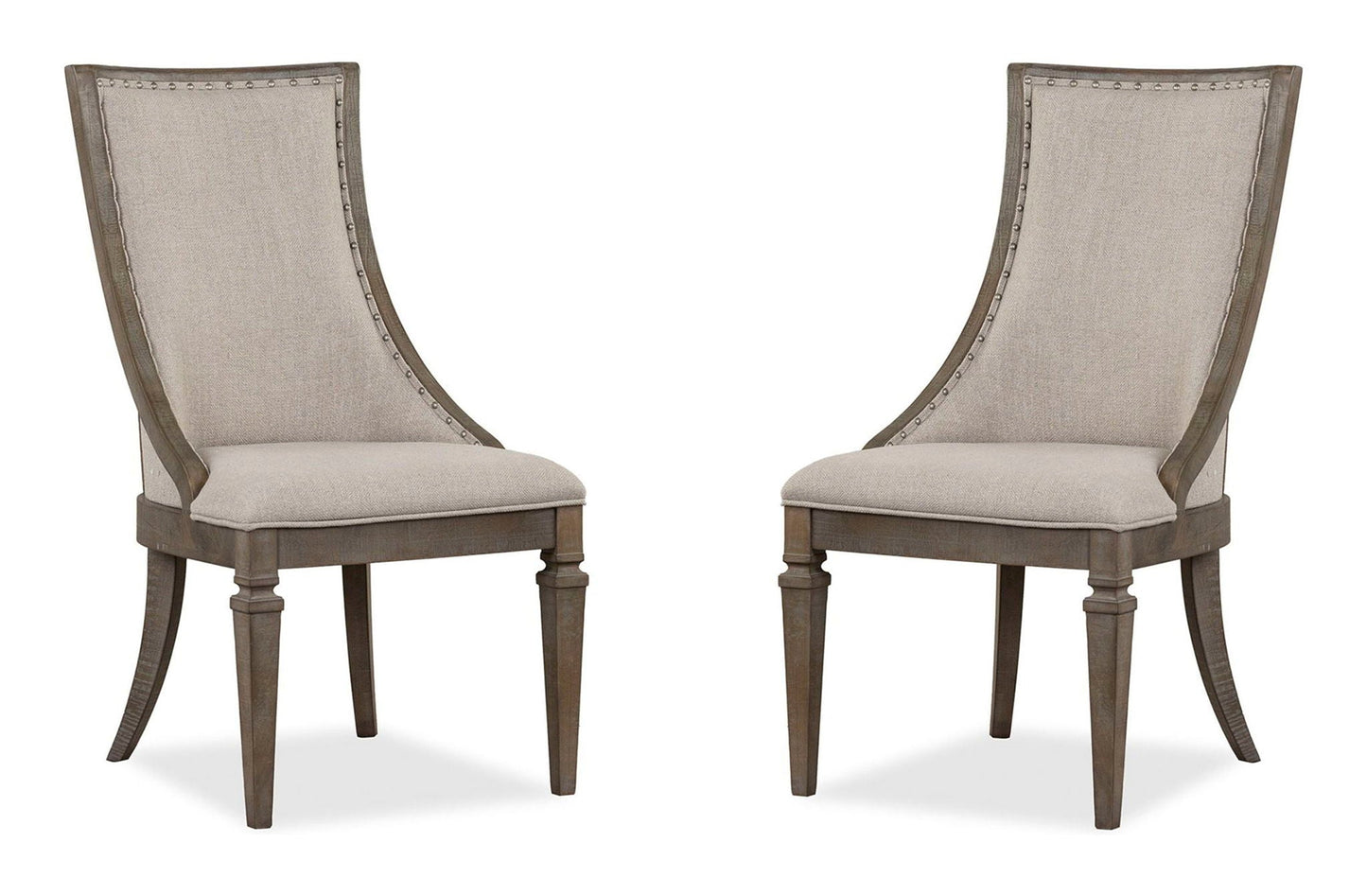 Lancaster - Dining Arm Chair With Upholstered Seat & Back (Set of 2) - Dovetail Gray