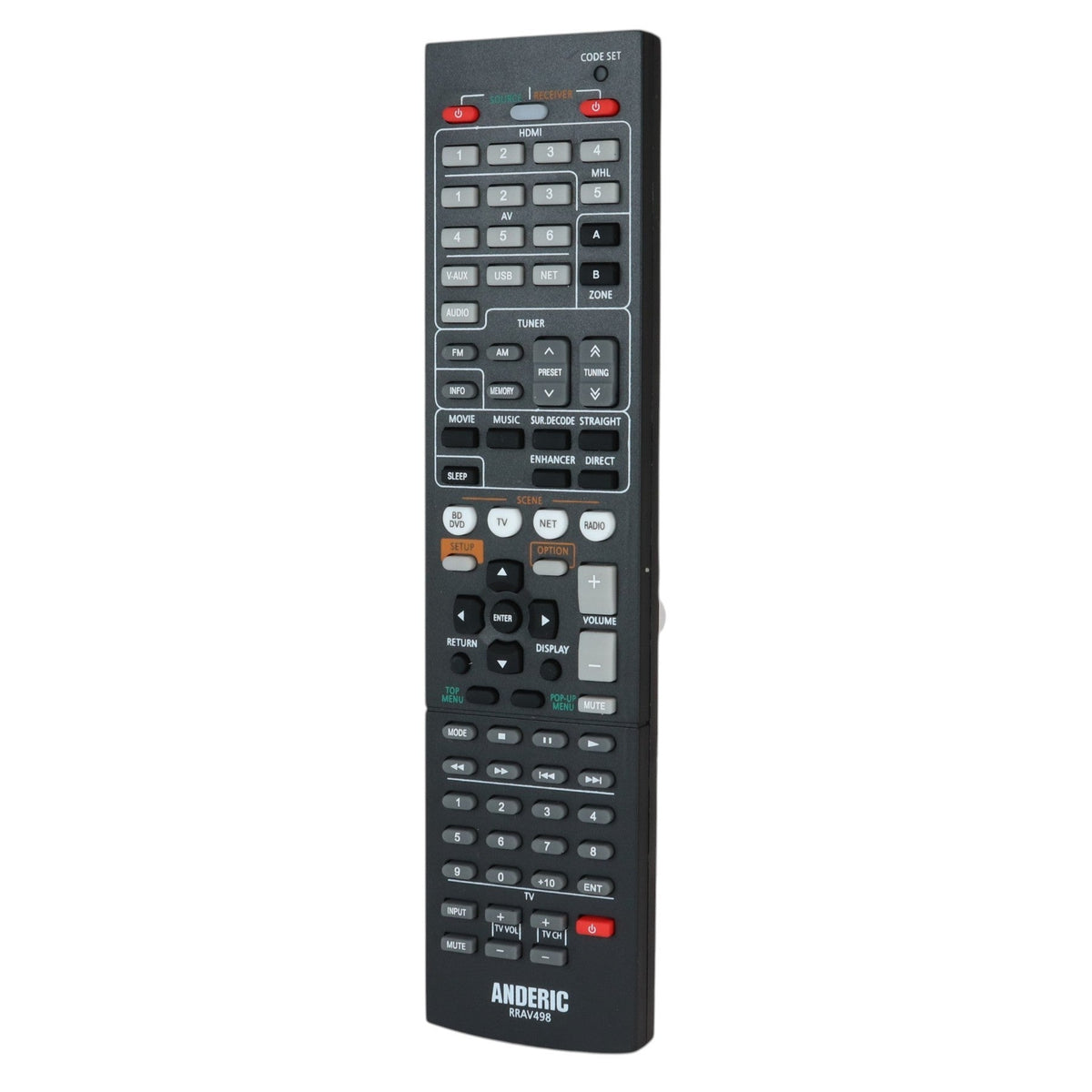 Anderic Substitute For Yamaha RAV436 Receiver Remote Control [RRAV498]