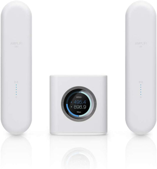 AmpliFi HD WiFi System by Ubiquiti Labs, Seamless Whole Home Wireless Internet Coverage, HD WiFi Router, 2 Mesh Points, 4 Gigabit Ethernet, 1 WAN Port, Ethernet Cable (AmpliFi HD UniBody)