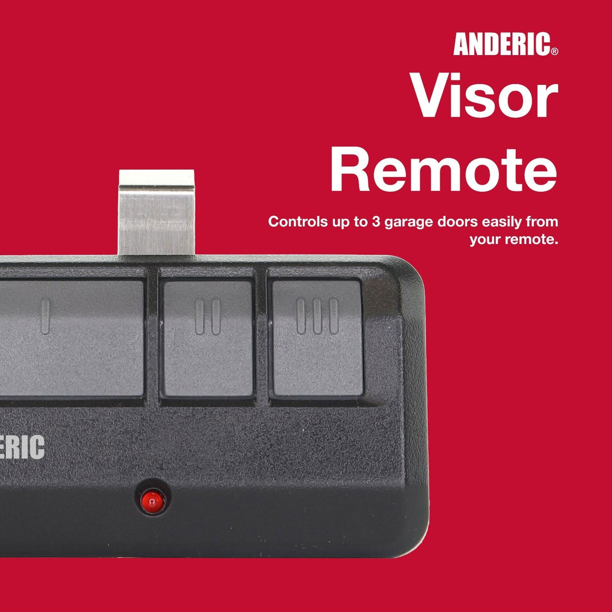 Anderic Substitute for Chamberlain 953EV 3-Button For all Chamberlain with Learn key Garage Door Opener Remote Control [893MAX]