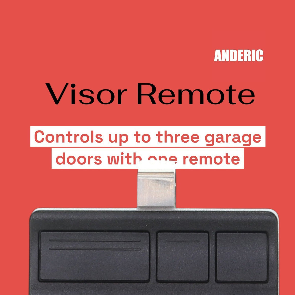 Anderic Substitute for LiftMaster 371LM / 371LMC 1-Button Visor 315 MHz Garage Door Opener Remote Control [373LM]
