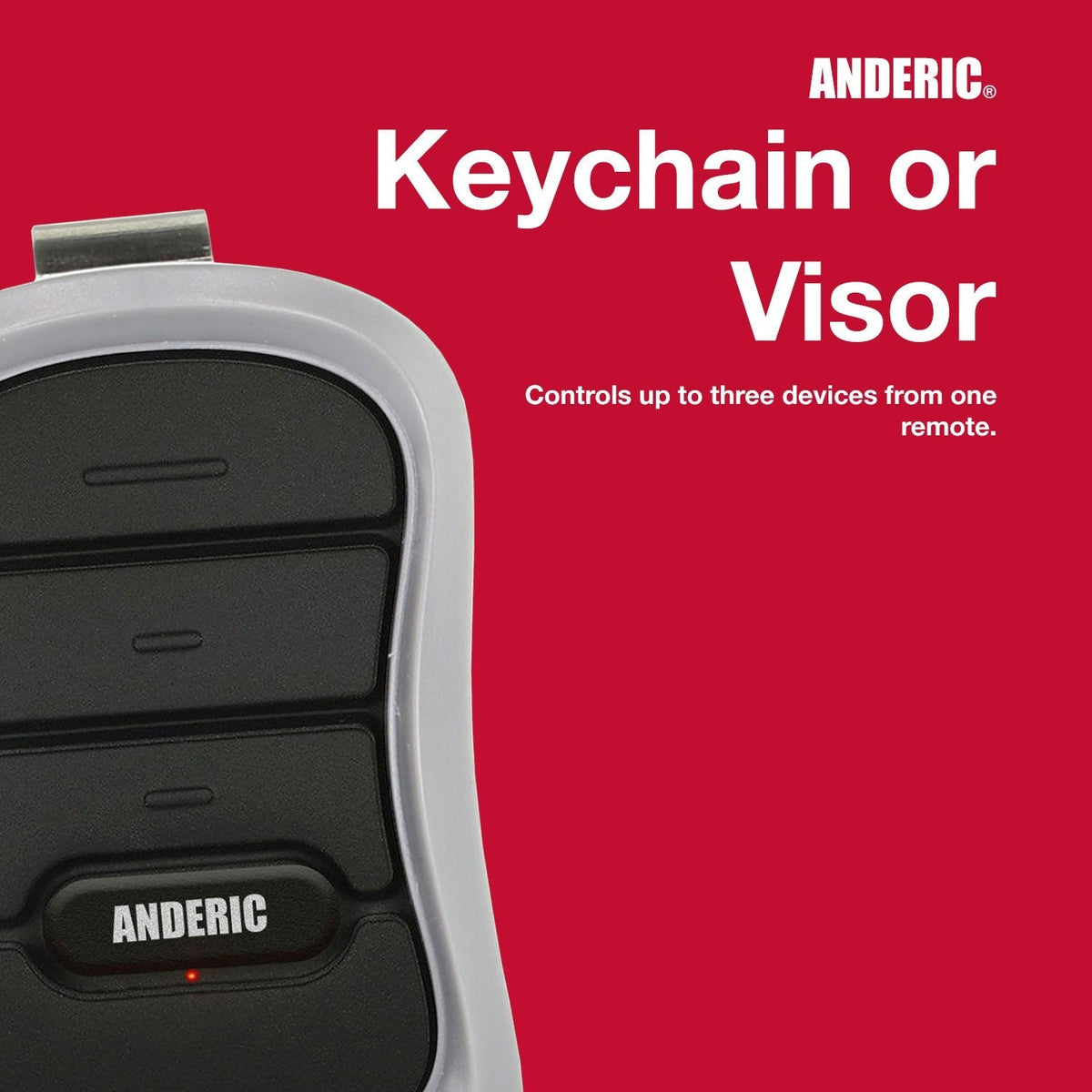Anderic Substitute for Genie G3TBX 3 button visor Garage Door Opener Remote Control [G3TBX]