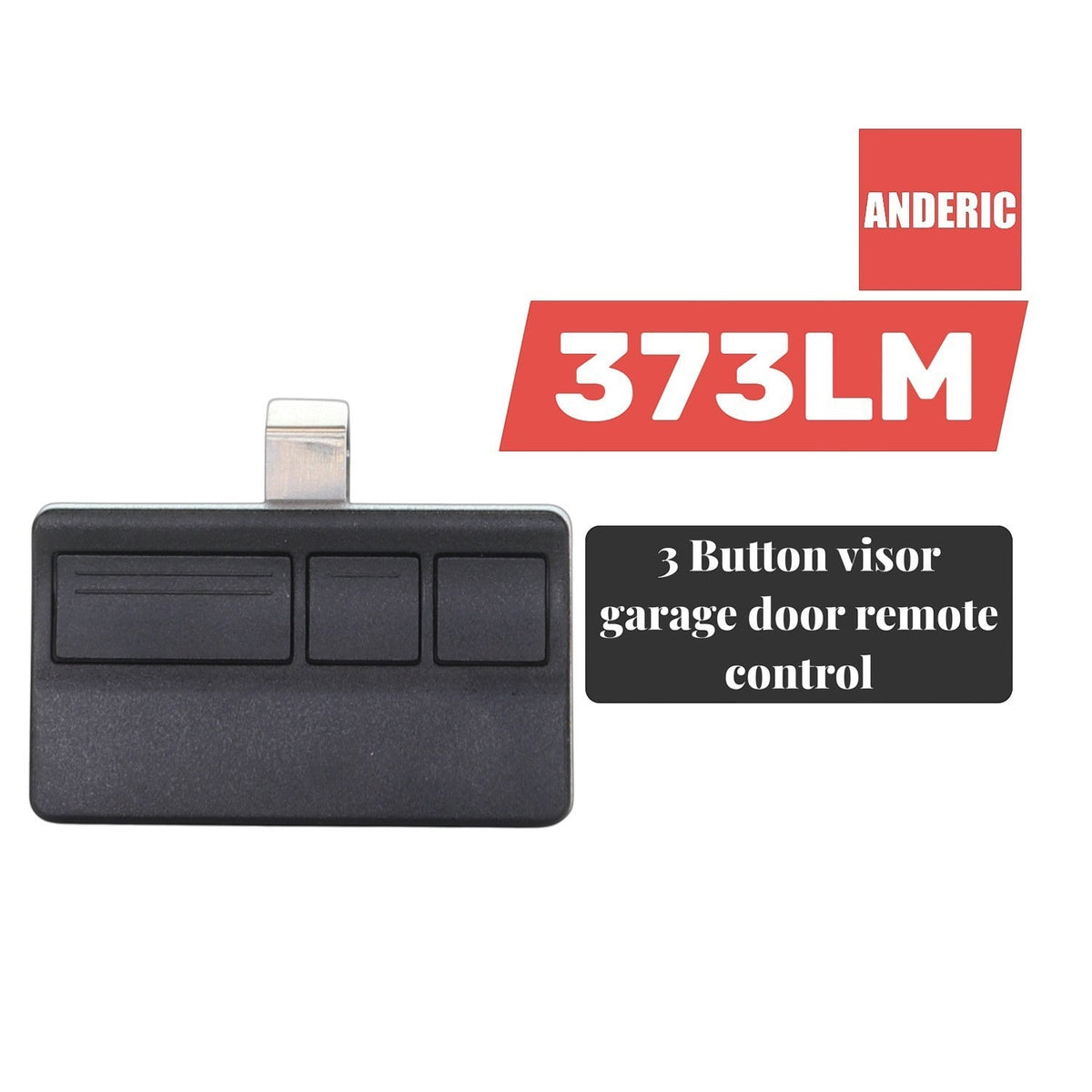 Anderic Substitute for AccessMaster 373P Premium 3-Button Vizor 315 MHz Garage Door Opener Remote Control [373LM]