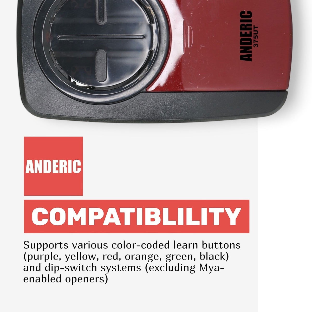 Anderic Substitute for DigiCode DC5010 300Mhz Remote Garage Door Opener Remote Control [375UT-2button]