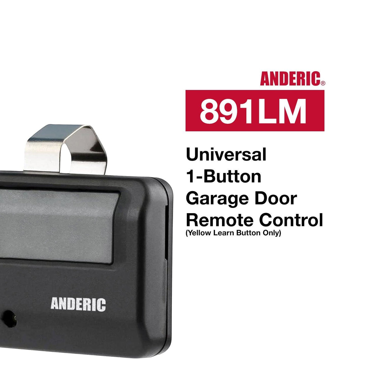 Anderic Substitute for Chamberlain 950ESTD-P2 Garage Door Opener Remote Control [891LM]