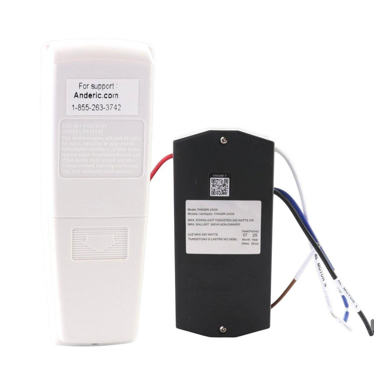 Anderic Substitute for DL-4114T Ceiling Fan Remote Control | Up & Down Light - DL-4114T [RR7078TUDLKIT]