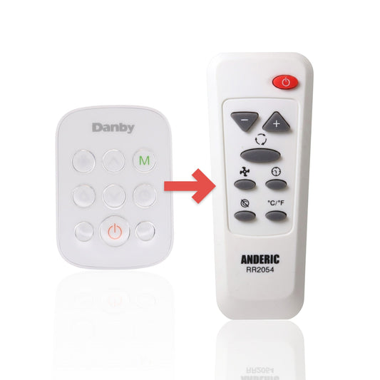 Anderic Substitute for Danby 810900128F PORTABLE Air Conditioner Remote Control - [RR2054]